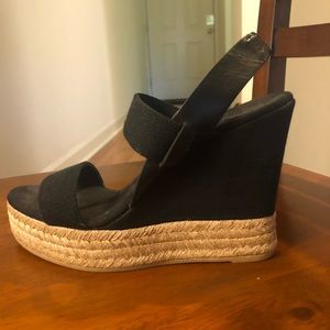 Tory Burch Black Wedges
